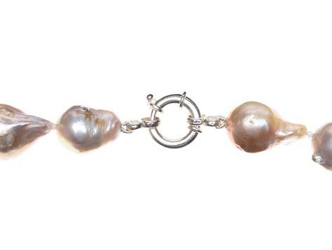 Strand Of Large Pink Baroque Freshwater Pearls