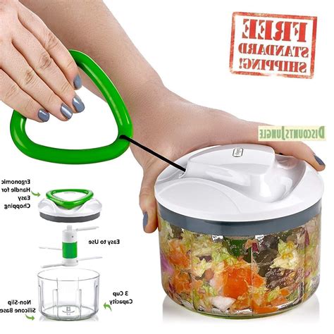 Manual Food Processor And Chopper Easy Pull