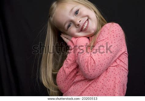 Very Happy Young Girl Her Head Stock Photo 23203513 Shutterstock