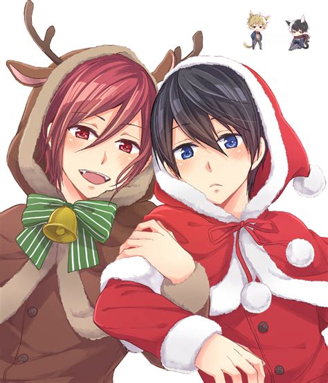 Free Haru And Rin Christmas Render By Kukinima On Deviantart