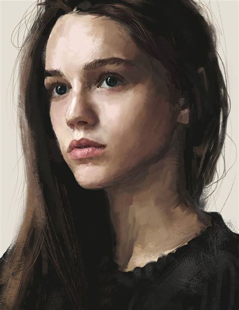 Artist David Seguin {figurative Realism Art Beautiful Female Head Woman Face Portrait Digital