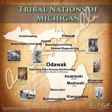 Tribal Nations Of Michigan Map Native American Heritage