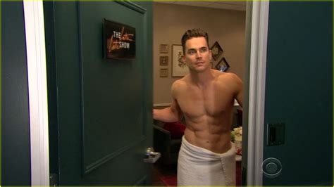 Matt Bomer Went Shirtless In A Towel For James Corden Photo 3486306