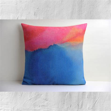 Abstract Decor Cushion Cover Dip Dye Decorative Pillow Cover Etsy