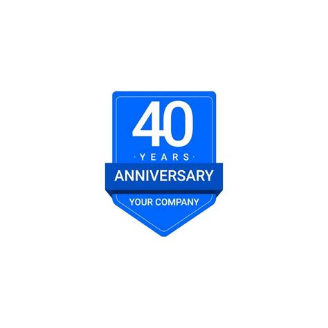 40 Years Anniversary Celebration Your Company Vector Template Design