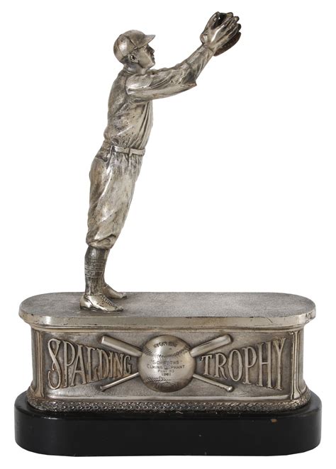 Lot Detail - 1931 Vintage Spalding “The Fielder” Figural Baseball Trophy