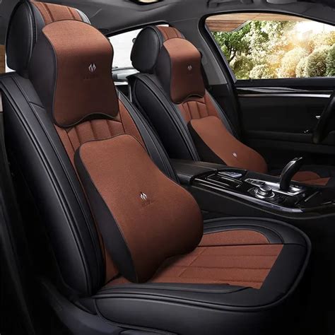 Universal Pu Leather Linen Fiber Car Seat Cover For Nissan Pathfinder