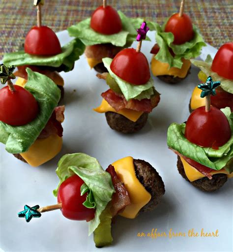 Christmas party snacks christmas cooking holiday treats fancy christmas party christmas appetizers christmas party food 10 christmas appetizer recipes — planning your christmas dinner menu? Bacon Cheeseburger Meatball Skewers Are Party Perfect With ...
