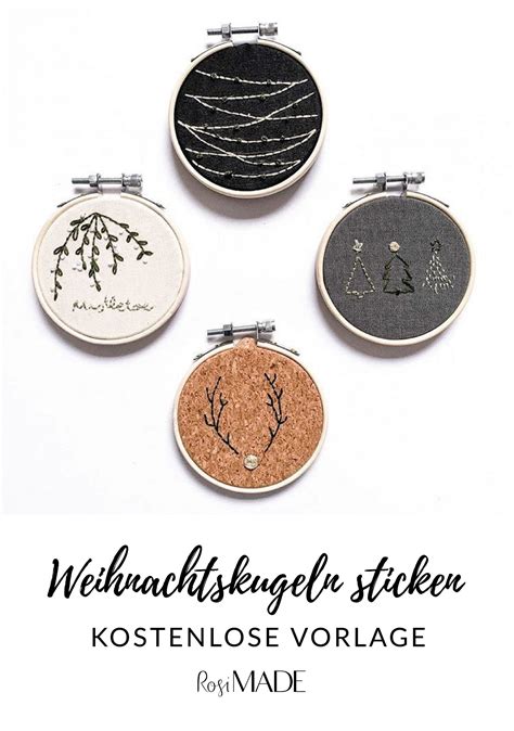 Stickerei vorlagen, stickerei vorlagen blumen. Kostenlose Vorlage zum Sticken - Weihnachtsmotiv - RosiMADE