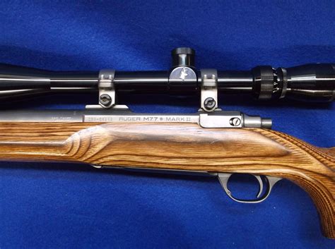 Ruger M77 Mark Ii Rifle 220 Swift Tiger Wood Bull Barrel Tasco