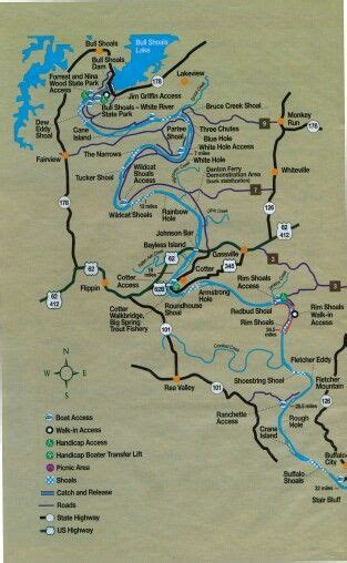 Arkansas White River Fishing Map