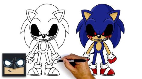 How To Draw Sonicexe Step By Step Tutorial Youtube In 2021