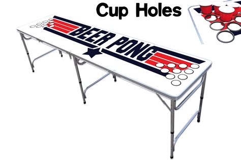 8 Foot Professional Beer Pong Table W Cup Holes Top Pong Edition