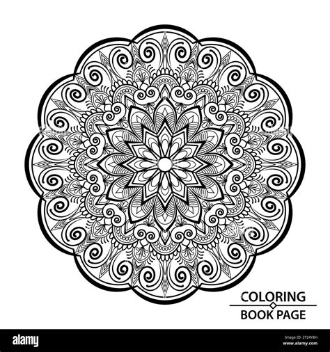 Mindfulness Mandala Paper Cutting And Coloring Book Page For Adults