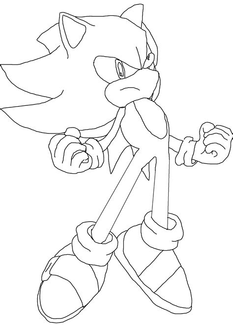 Dark Sonic Coloring Pages Clip Art Library