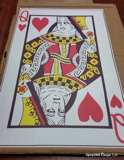 Last Minute Queen Of Hearts Card Costume Upcycled Free Printable Recyclart