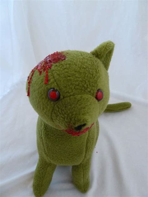 Zombie Cat - Hand made undead custom plushie, Stuffed animal, http