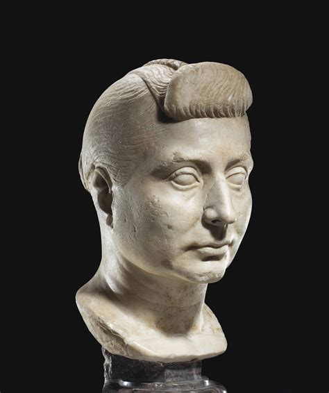 A Roman Marble Portrait Bust Of A Woman Augustan Circa Late 1st
