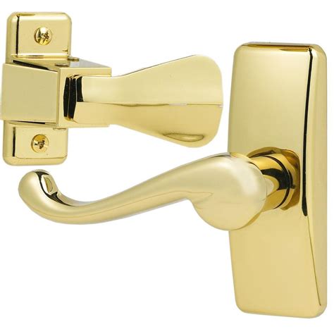 Door Lever Handle Set Replacement No Inside Lock Brass Storm Door