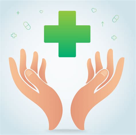 Mano Sosteniendo Médico Icono Símbolo Vector Concepto Salud 537055