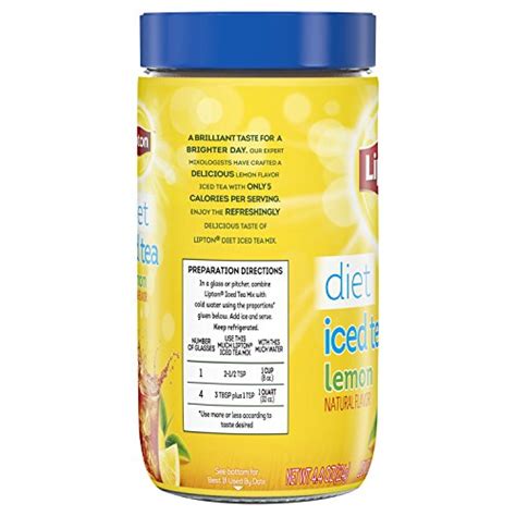 Lipton Black Iced Tea Mix Diet Lemon 15 Qt 44 Oz Pack Of 2 Sale
