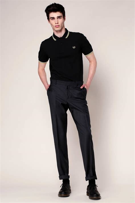 Lyst Fred Perry Polo Shirt In Black For Men