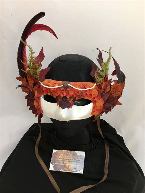 Autumn Elf Mask Fairy Masquerade Fall Fantasy Costume Etsy