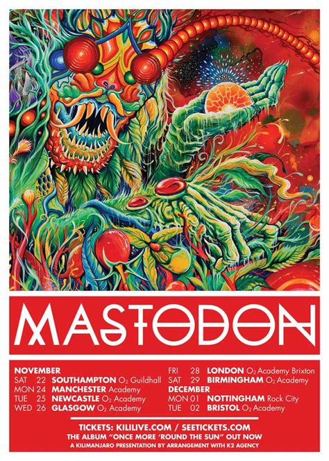 Mastodon Announce Huge Uk Tour Kerrang Rock Poster Design