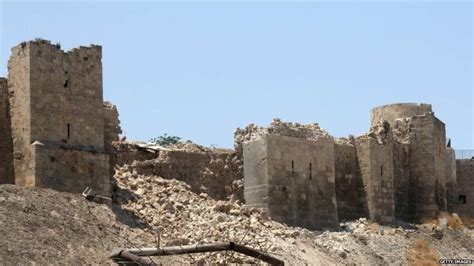 Syria Civil War Bomb Damages Aleppos Ancient Citadel Bbc News