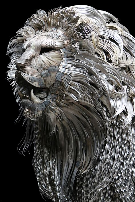 Unbelievable Lion Sculpture Made From Hammered Steel Twistedsifter