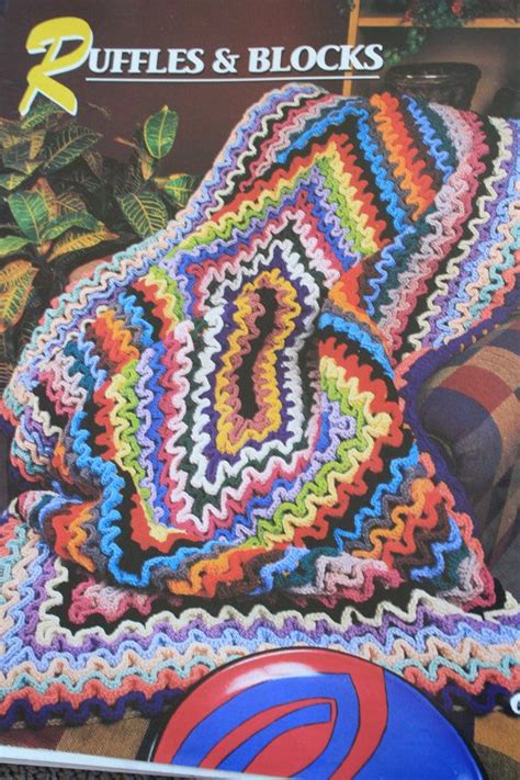 Ruffles And Blocks Afghan Pattern From Annies Attic Crochet Tunisian