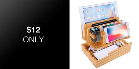 Keeps your desktop neat and tidy. The $12 Bamboo Charging Station Adds Order To Your Mobile ...