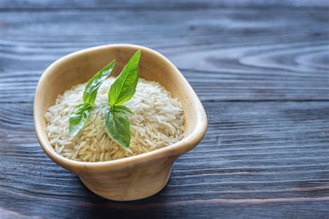 Bowl Of Uncooked Basmati Rice Stock Image Image Of Food Brown 117661959