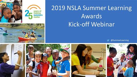 2019 Summer Learning Awards Kick Off Webinar Summer Learning