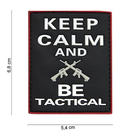 Patch Pvc Keep Calm And Be Tactical Black