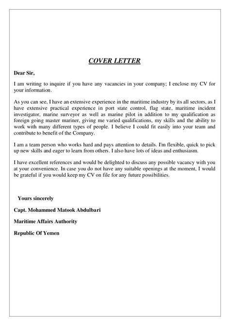 Sample of a cv for job application. MOHAMMED MATOOK COVER LETTER & CV