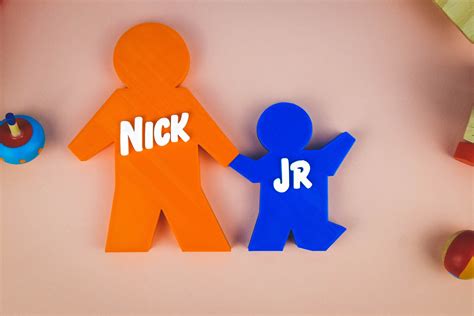 Nick Jr 3d Printed Logo Clasic Version Nickelodeon Junior Etsy Finland