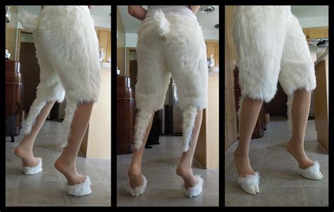 Creature Feet Hooves With Faux Fur Pants And Leggings Fawn Cosplay