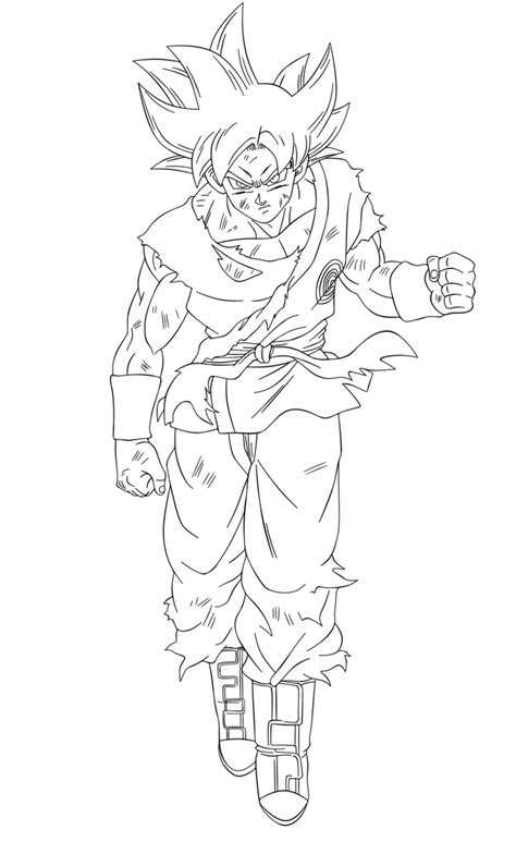 Super Saiyan Goku Ultra Instinct Dragon Ball Z Coloring Pages Free