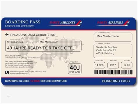 Eine sorgfältige nachbearbeitung ihrer flugbuchung und buchungspflege garantieren wir ihnen. Gutschein Flugticket Vorlage Wunderbar Einladungskarten ...