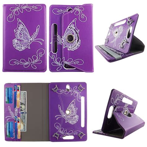 Purple Butterfly Tablet Case 7 Inch For Zeki 7 7inch Android Tablet