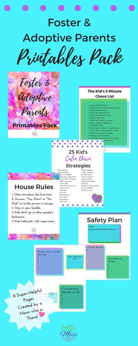 Foster And Adoptive Parents Printables Pack Parenting Printables