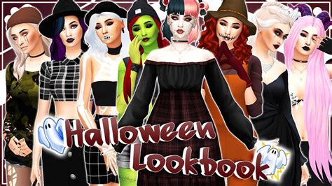 Halloween Lookbook 👻🎃 125 Cc Links The Sims 4 Create A Sim Youtube