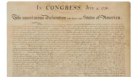Inspection of america's first flag. The Declaration of Independence | READ | KVAL