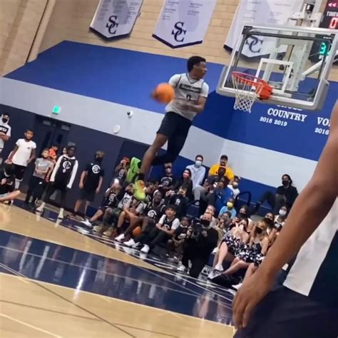 Bronny James Throws Down Casual One Handed 360 Dunk
