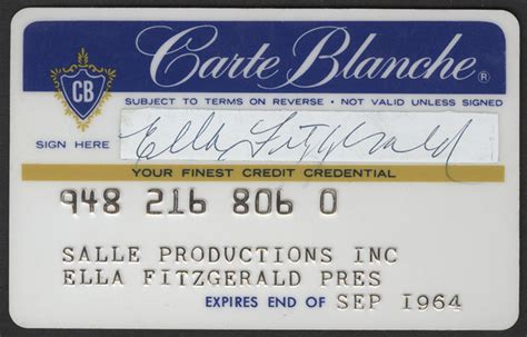 Maybe you would like to learn more about one of these? Lot Detail - Ella Fitzgerald Signed Hilton Hotels Credit Card