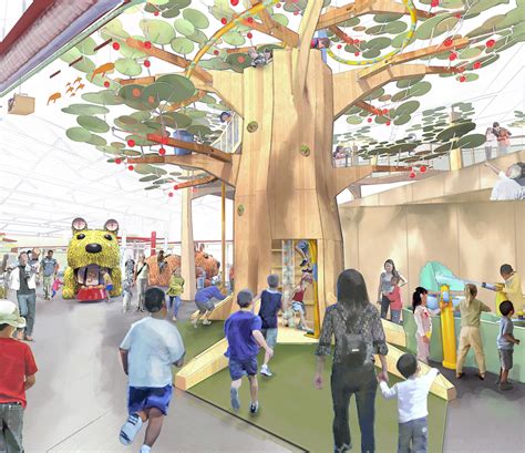 Interactive Mechanical Tree Exhibit In Concept For The Childrens