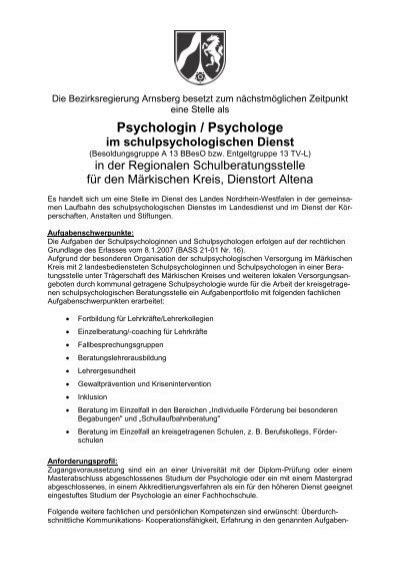 Psychologin Psychologe Im Schulpsychologie