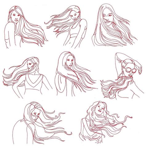 Blowing Hair Drawing At Getdrawings Free Download