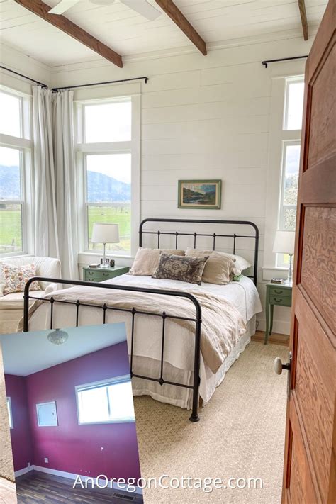 Farmhouse Renovation Primary Bedroom Before And After An Oregon